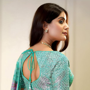 Embroidered Organza Semi-stitched Lehenga Choli